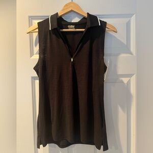 Calia Golf NWT Sleeveless Black Polo Top Size Medium